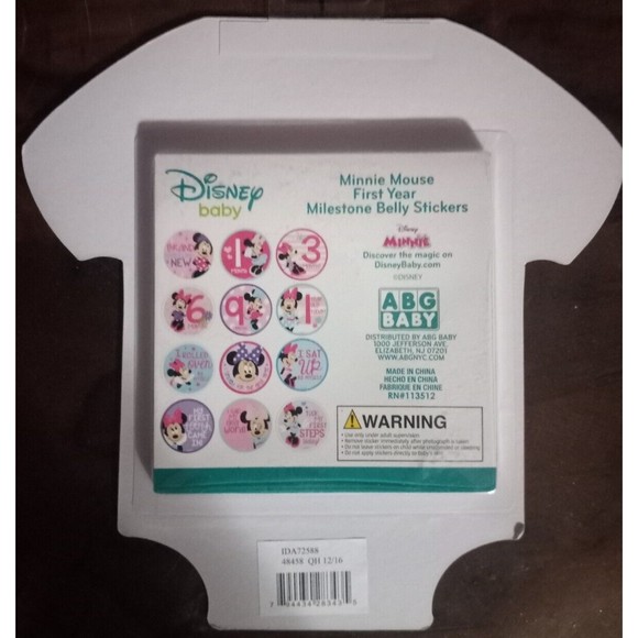 Disney Minnie Mouse First Year Milestone Belly Stickers NIP - Picture 2 of 3